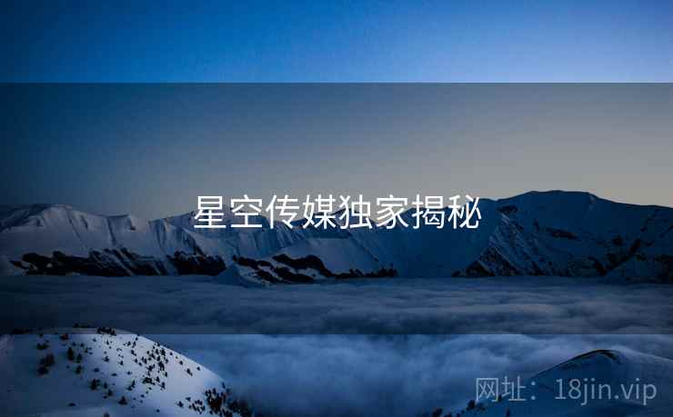 星空传媒独家揭秘