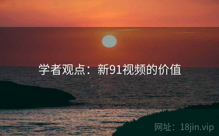 学者观点：新91视频的价值