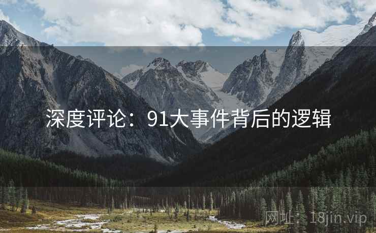 深度评论:91大事件背后的逻辑 深度评论:91大事件背后的逻辑